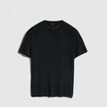 Technical knit fabric T-shirt - black