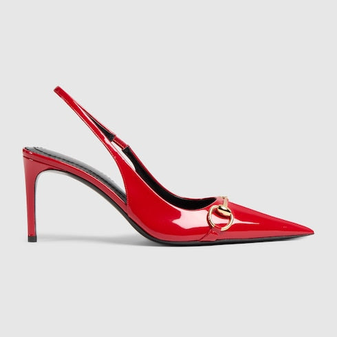 Women's Donna slingback pump - red patent leather