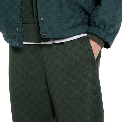 GG technical jersey leisure pants - dark green