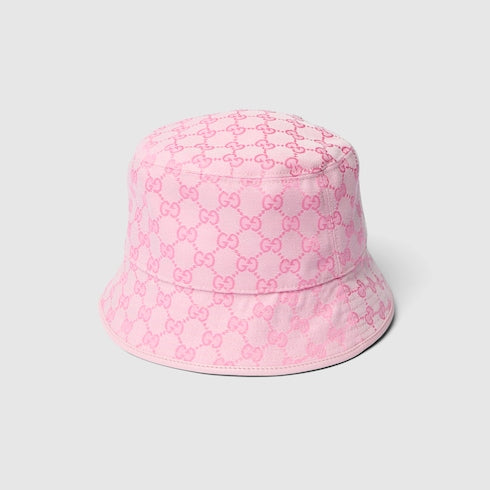 GG cotton canvas bucket hat - light pink