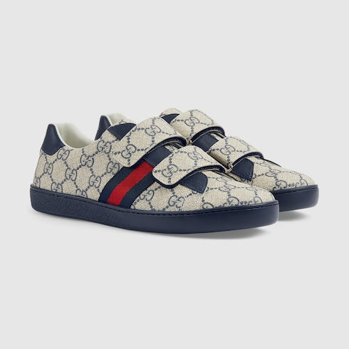 Teen Ace sneaker - blue and grey GG Supreme