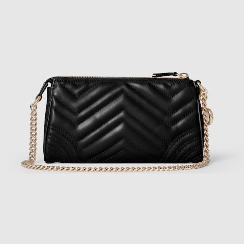 GG Marmont small shoulder bag - black leather