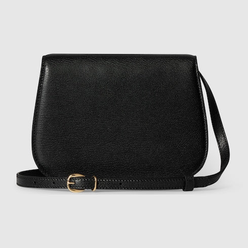 Bamboo mini bag - black leather