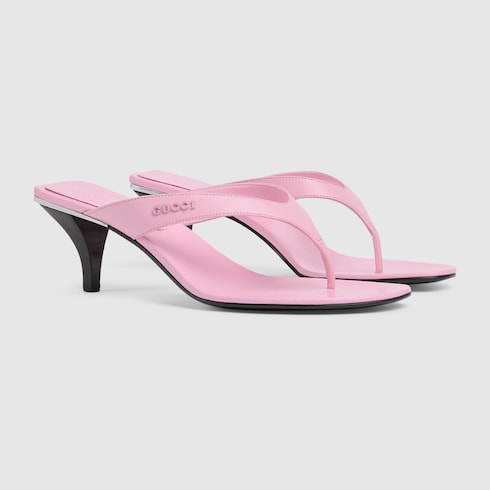 Women's Vittoria thong - light pink leather