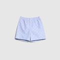 Baby GG striped poplin shorts - white and light blue