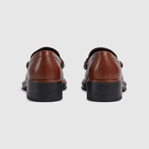 Women's Gucci Horsebit loafer - brown leather