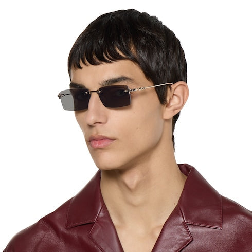 Rectangular frame sunglasses - light gold