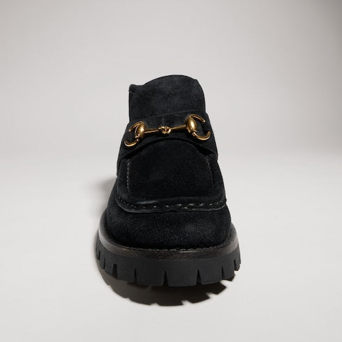 Women's ankle boot with Horsebit - black suede