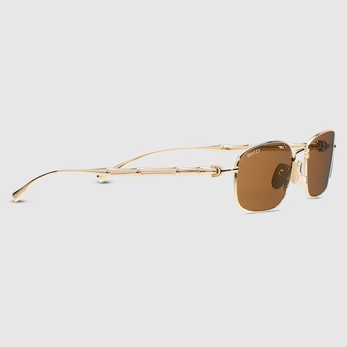 Square frame sunglasses - gold