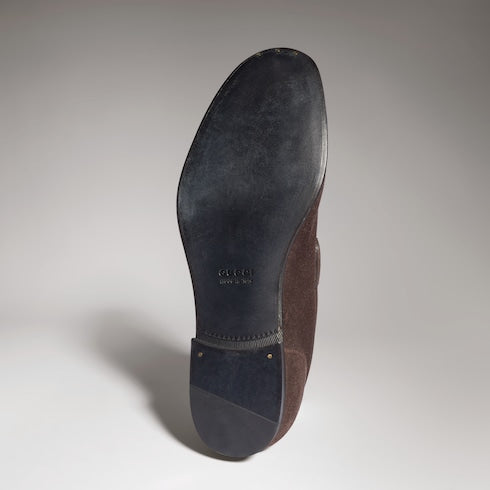 Men's Gucci Como loafer - dark brown soft suede