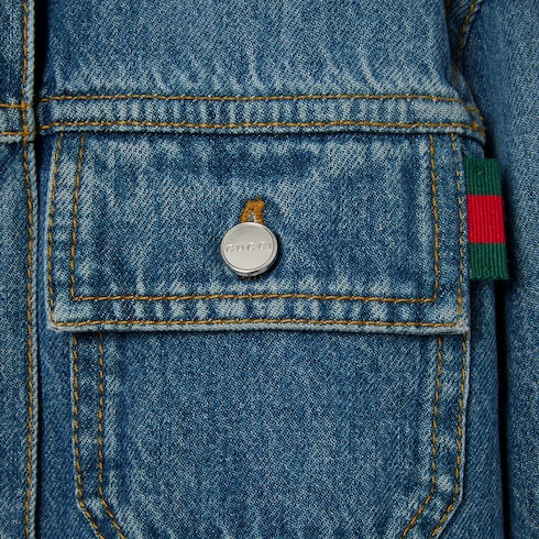 Children's bleached denim jacket - blue