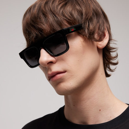 Square-frame sunglasses - black