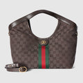 Gucci Giglio small tote bag - dark brown GG canvas