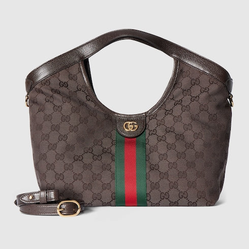 Gucci Giglio small tote bag - dark brown GG canvas