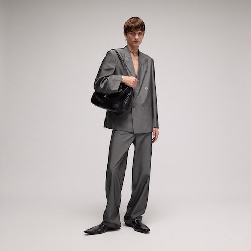 Silk merino wool pants - grey