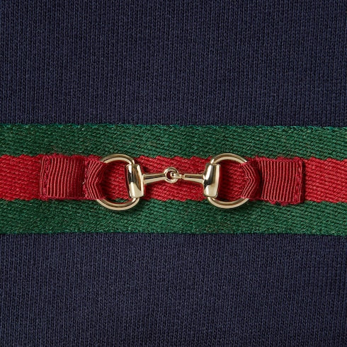 Baby cotton sweatshirt with Web - dark blue