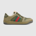 Children's Screener sneaker - green suede