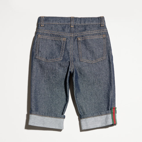 Baby denim pants with Web - dark blue