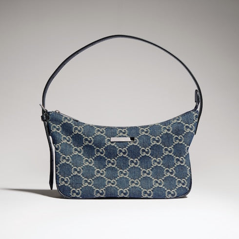 Lady Lunetta small shoulder bag - dark blue GG denim