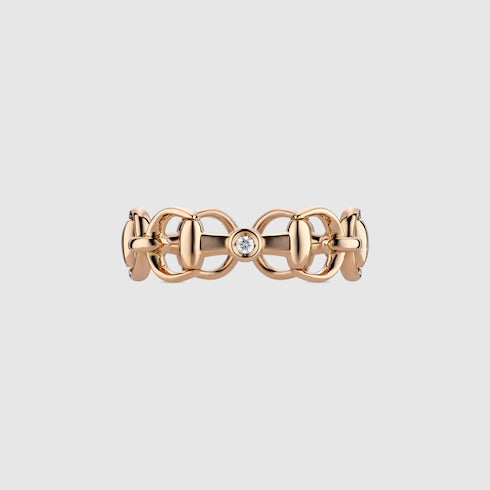 Gucci Horsebit diamond 18k ring - 18k rose gold