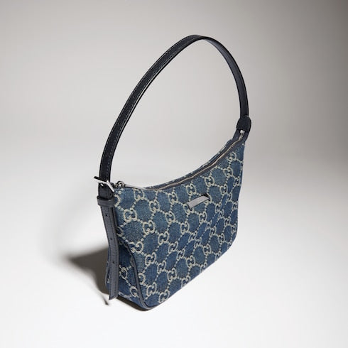 Lady Lunetta small shoulder bag - dark blue GG denim