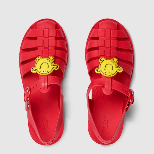 Children's sandals - red rubber