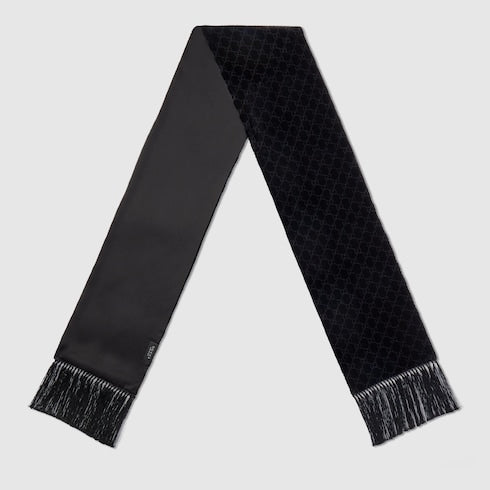 GG velvet devoré stole - black