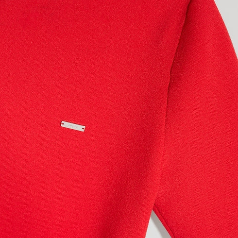 Fine matte viscose dress - red