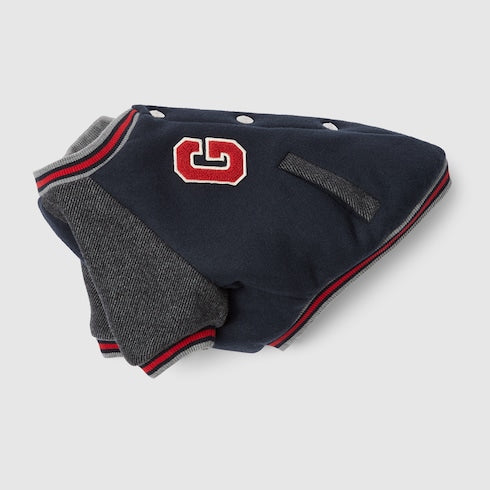 Wool pet coat - dark blue