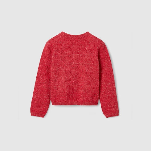 Baby GG cotton cardigan - red