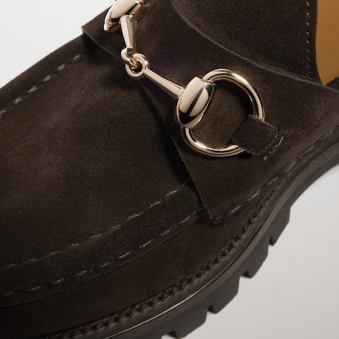Women's loafer with Horsebit - dark brown suede