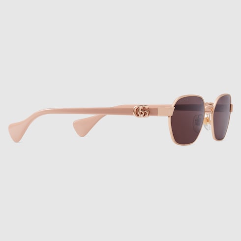 Round-frame sunglasses - rose gold-toned metal