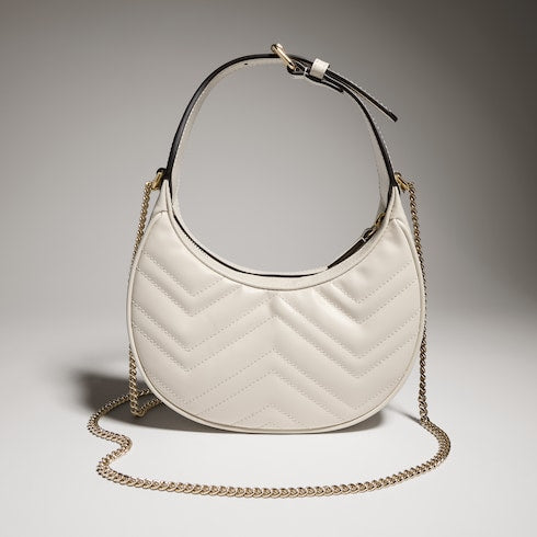 GG Marmont small shoulder bag - white leather