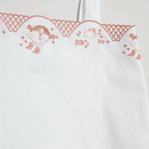 Children's GG cotton jacquard dress - white