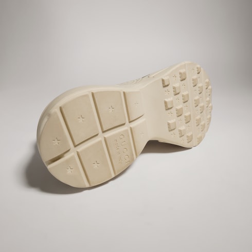 Women's Ivory Leather Rhyton Vintage Gucci Logo Sneaker