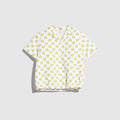 Children's cotton shirt with print - white