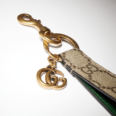 Ophidia keychain - beige and dark brown Supreme canvas