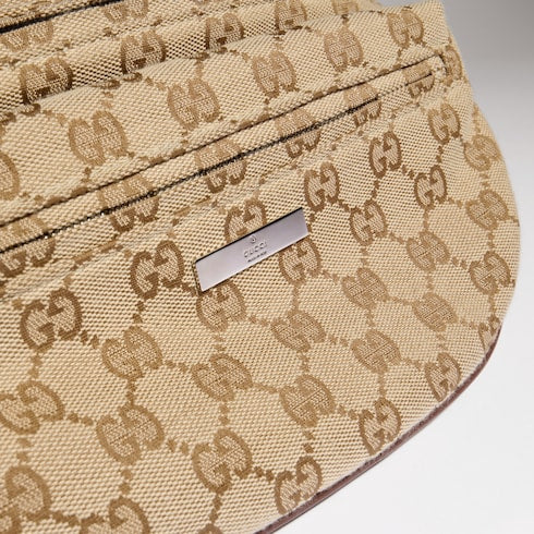 Gucci Tag small crossbody bag - sand and brown GG canvas