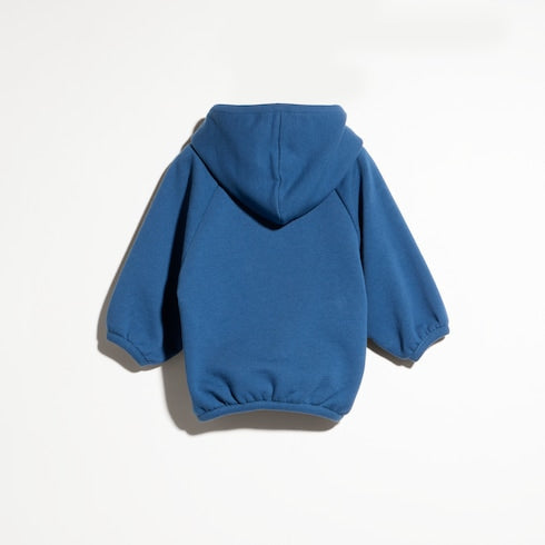 Baby cotton sweatshirt with print - blue