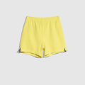 Baby cotton shorts with embroidery - yellow