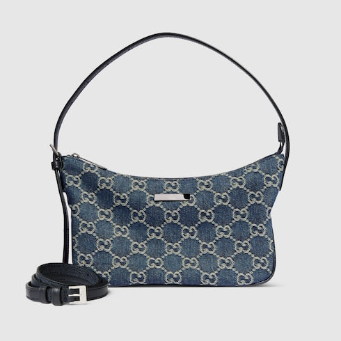 Lady Lunetta small shoulder bag - dark blue GG denim