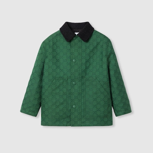 Children's GG cotton jacket - green