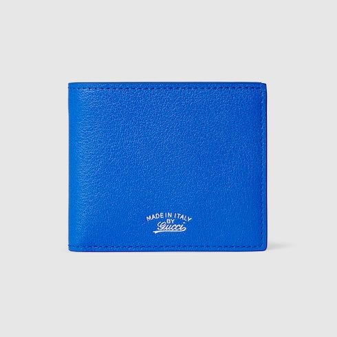 Lira bi-fold wallet - bright blue leather