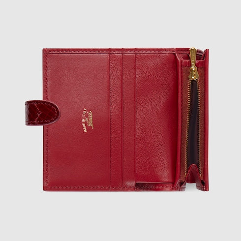 Gucci Jackie python medium wallet - dark red