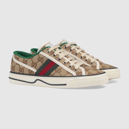 Women's Gucci Tennis 1977 sneaker - beige/ebony original GG canvas