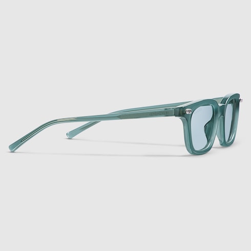 Oval frame sunglasses - opal blue