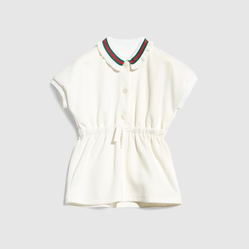 Baby jersey dress with Web - white