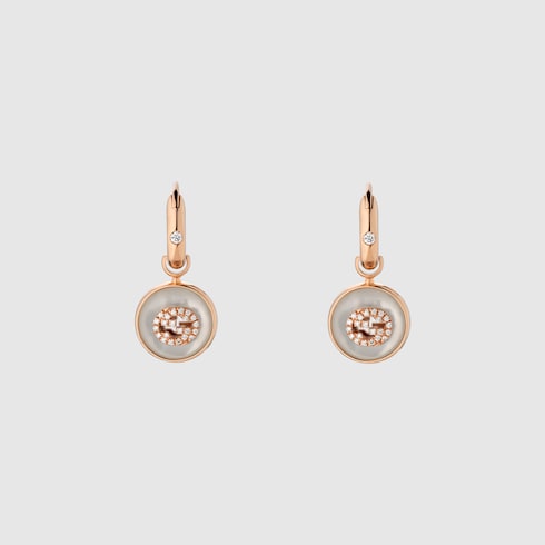 Gucci Interlocking diamond 18k earrings - 18k rose gold
