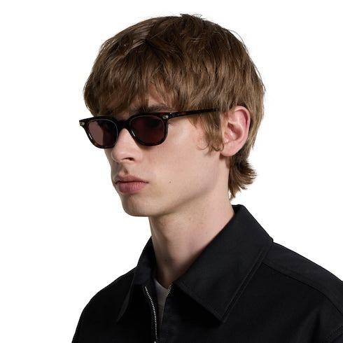 Oval frame sunglasses - dark tortoiseshell