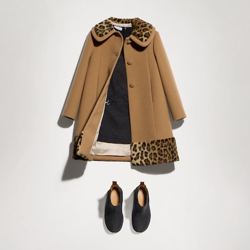 Children's wool coat - camel